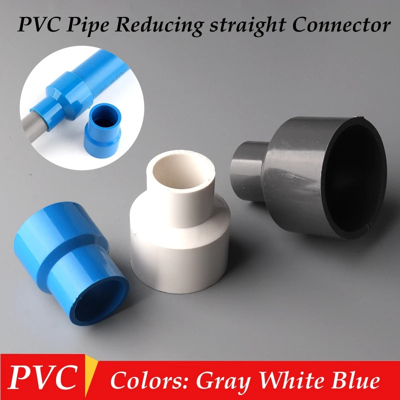 

4pcs 25-20 32-20 50-40mm PVC Straight Reducing Connector Water Supply Tube Joint Garden Irrigation Pipe Fittings Reducer Adapter