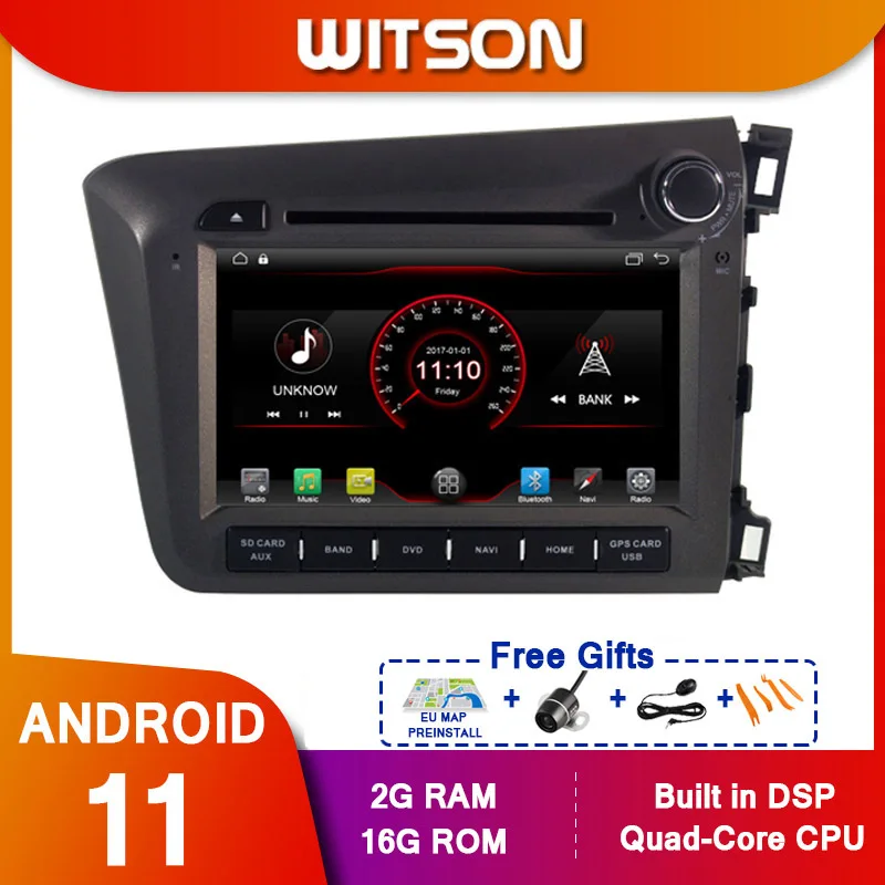 

WITSON Car Multimedia Player Stereo GPS DVD Radio Navigation Android Screen Android 11 For HONDA CIVIC 2012 RHD