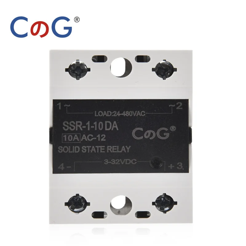 Cc di monofase del relè 10A 25A 40A DA di CG al dissipatore di calore di ca per il carico 24V 48V 220V 480VAC di 3V 12V 32VDC SSR-10DA 25DA 40DA