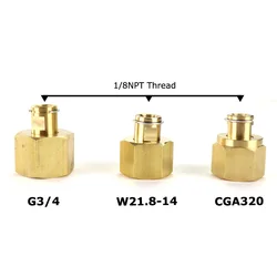 New W21.8-14 G3/4 or CGA320 Brass Nut Nipple Washer Set For CO2 Tank Cylinder SodaSttream Maker External Hose Adapter