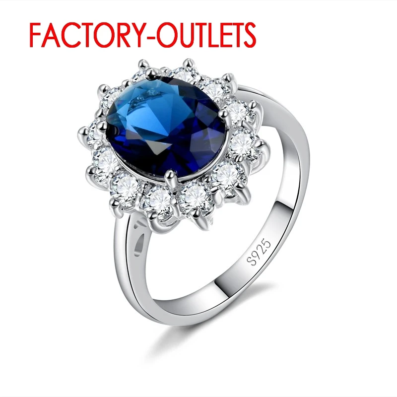 925 Silver Needle Ring Trendy Fashion Jewelry Austrian Cubic Zirconia Prong Setting Women Girls Party Engagement Wholesale