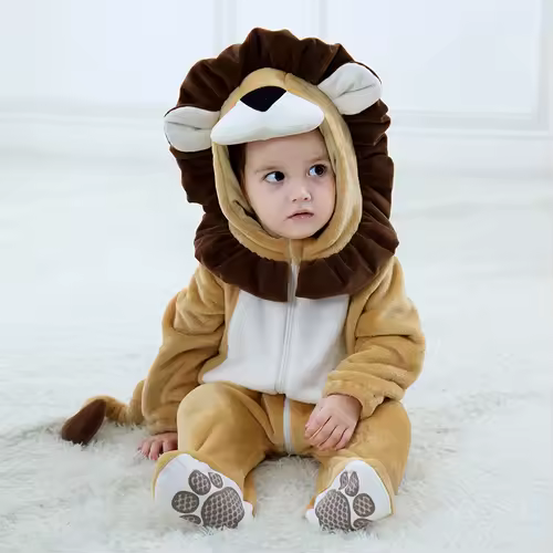 Umorden Infant Toddler Dalmatian Dog Lion Tiger Dinosaur Costumes Baby Boys Girls Kigurumi Cartoon Animal Romper Halloween Purim - Image 12