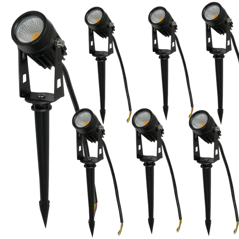 10PCS  new 3W 5W LED Garden lighting Outdoor Spike Lawn Lamp Waterproof Lighting Led Light Garden Path Spotlights AC110V220V 12V