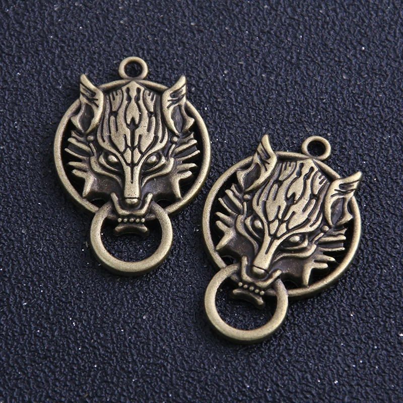 2 stücke 26*40mm Wut Wolf Charms Vintage Metall Zink-legierung Mode Trendy Tier Anhänger für Schmuck