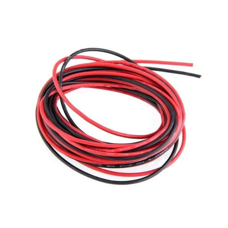 2M Cables Wires 18/20/22/24/26/28/30 AWG Silicone Wire SR Wire Flexible Stranded Copper Electrical Cables 2M For RC