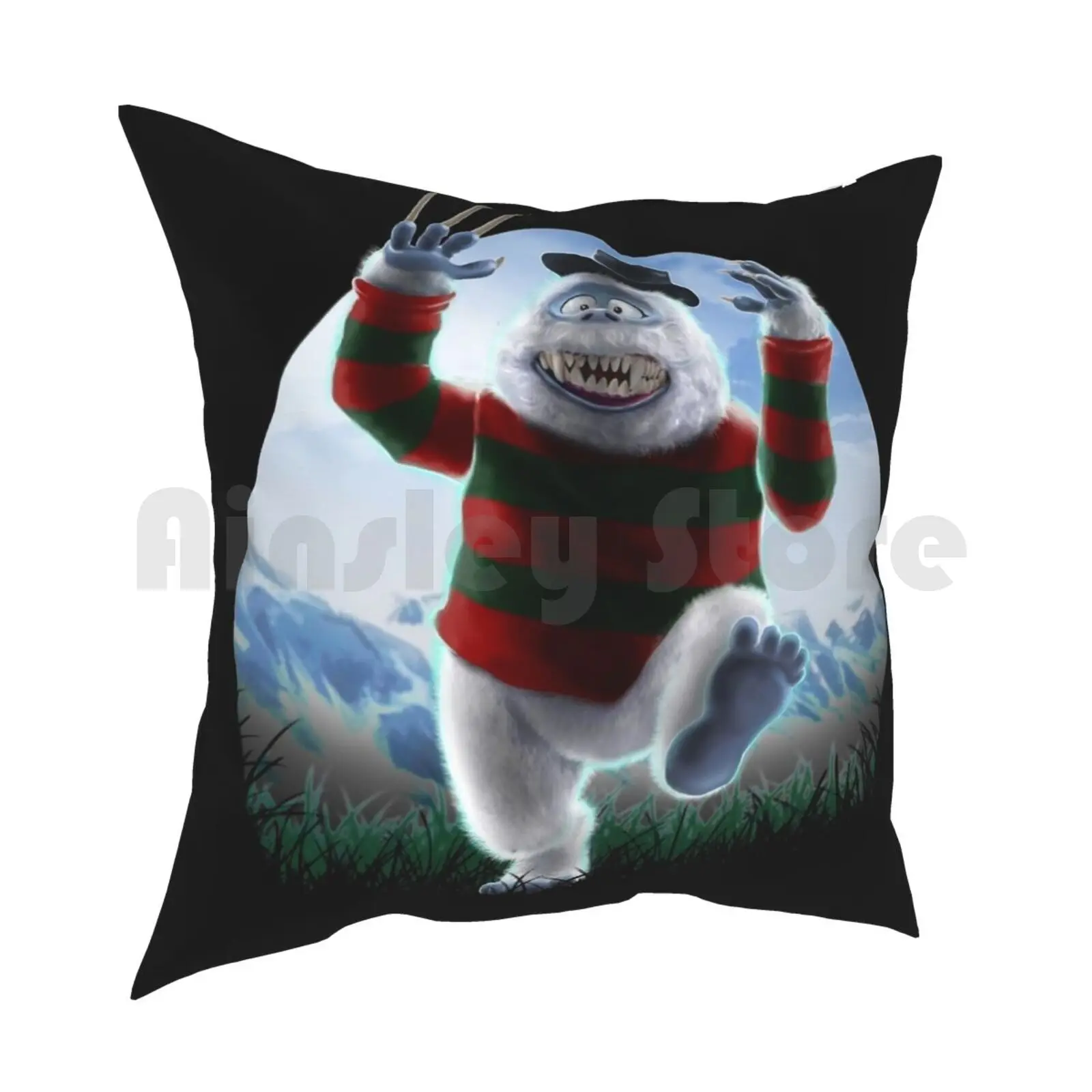 Krueger Abominable Snowman Pillow Case Printed Home Soft Throw Pillow Abominable Snowman Christmas Halloween Funny