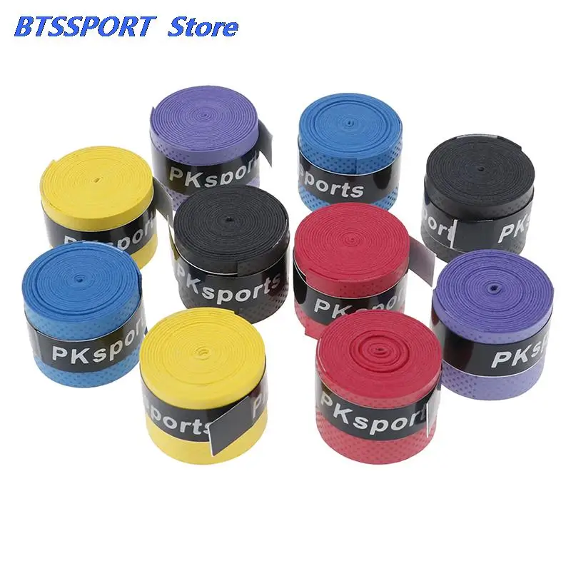 10Pcs/lot Tennis Racket Overgrips Anti-skid Sweat Tape Wraps Badminton Racquet Over Grip Fishing Rod Sweat Band Grip