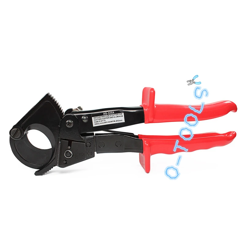 래칫 케이블 절단 도구 와이어 절단기, 강철 또는 철사 HS-325A 절단 불가, 최대 240mm2