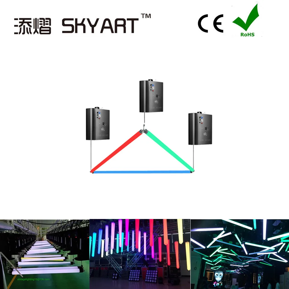 2020 New motorized led kinetic ball dmx triangle kinetic tube lights bar lighting yard vocal concerts wedding party