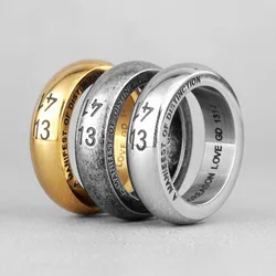 Retro 1314 Couple Lovers Stainless Steel Men Women Wedding Engagement Rings for Girl Boyfriend Jewelry Creativity Gift Wholesale