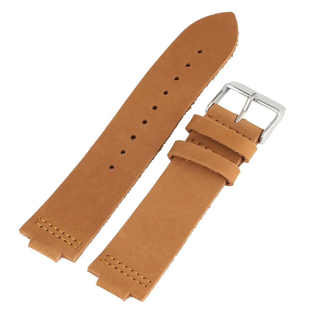 20 22 23mm Leather Watches Band Soft Leather Replacement Watches Band for Wooden Watch Pin Buckle Wristwatch Strap for Women Men