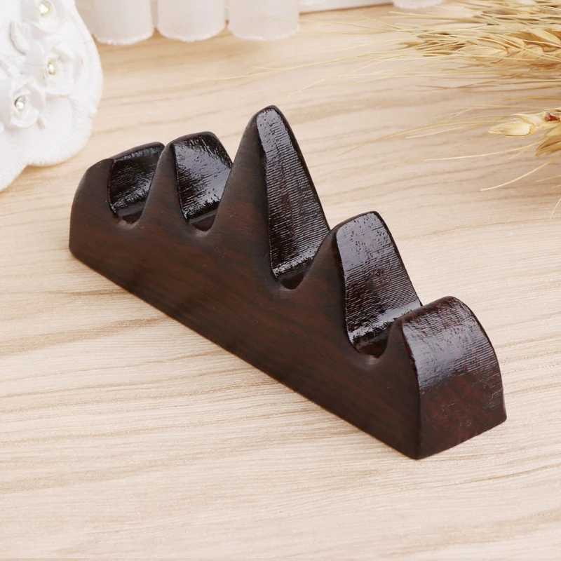 Vintage Holz Pinsel Rest Stehen 4 Slots Chinesische Kalligraphie Stift Rack Halter