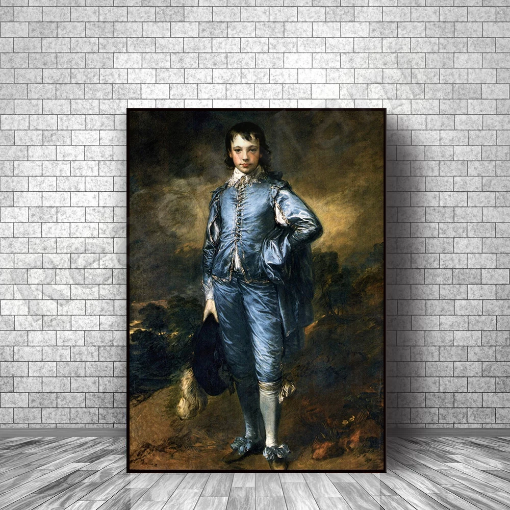 Blue Boy-Thomas Gainsborough, masterpiece classic artwork, home decoration wall art poster