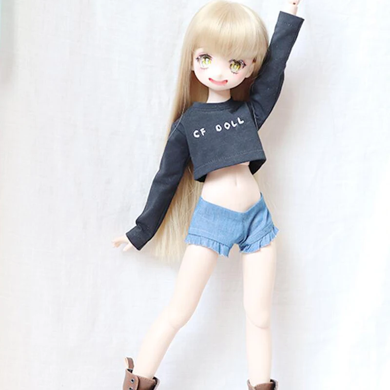 D03-P387ของเล่นเด็ก BJD DD SD MSD 1/6 1/4 1/3ตุ๊กตาเสื้อผ้ากางเกงยีนส์กางเกง1Pcs