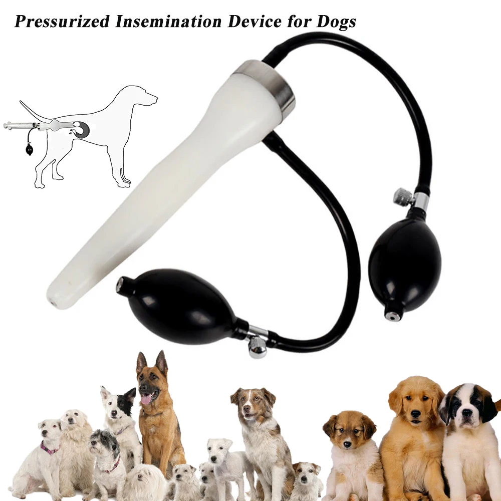 1PCS Pet Dog Canine Artificial Insemination Kit Breeding Sperm Injector Semen Injection Silicon Body Double Pressure Clinic