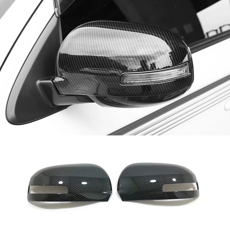 For Mitsubishi Outlander 3 2013-2018 Rear View Rearview Side Mirror Cover Trim ABS Carbon Fiber Sticker Decoration Accessories