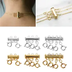 Multi Strand Clasps Lobster Clasp Necklace Magnetic Tube Lock Jewelry Connectors F3MD