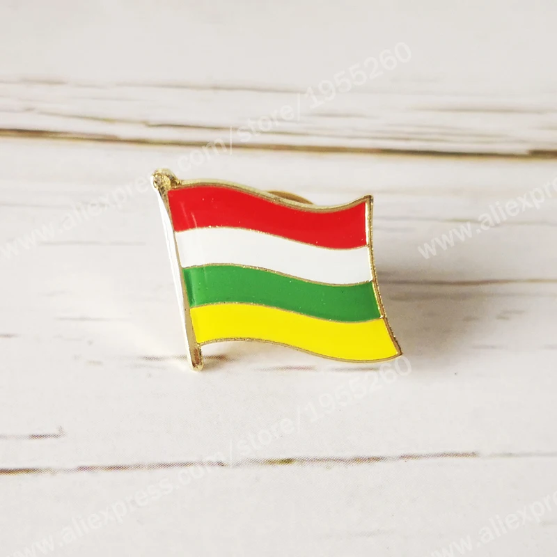 Alfileres de solapa con bandera de La Rioja, broche de cristal epoxi, insignia de esmalte de Metal, de las ciudades de España