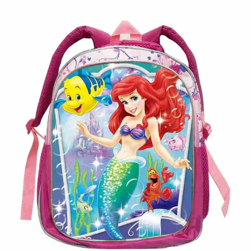 The Little Mermaid Ariel Backpack Princess Kids School Bag Fairy Tale Schoolbag Book Bags for Teen Girls mochila