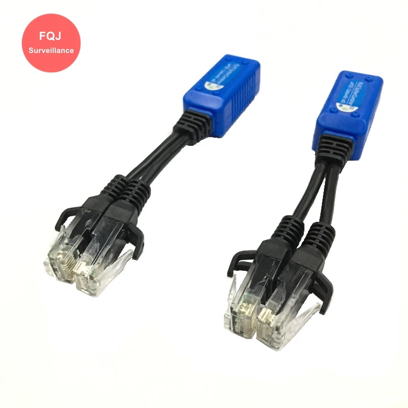 

5Pairs POE injector Adapter Cable Connectors 2 Cameras in 1 RJ45 Cable Combiner UPOE KITS for IP POE CCTV Camera NVR System