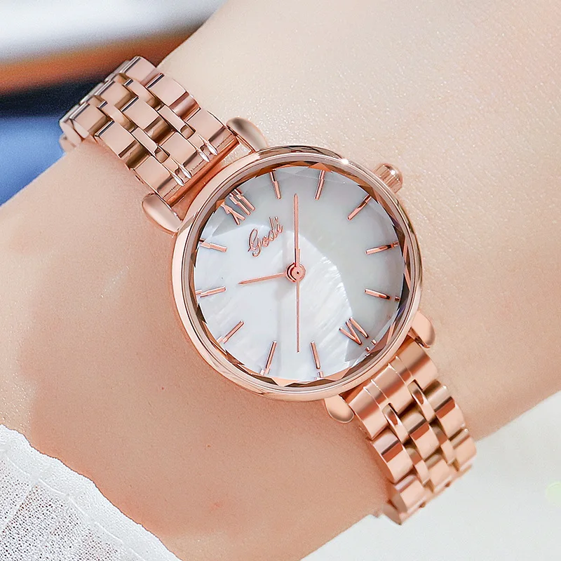 Montre-bracelet en acier inoxydable pour femmes, montre-bracelet élégante, étanche, ciel étoilé, Quartz, cadeau