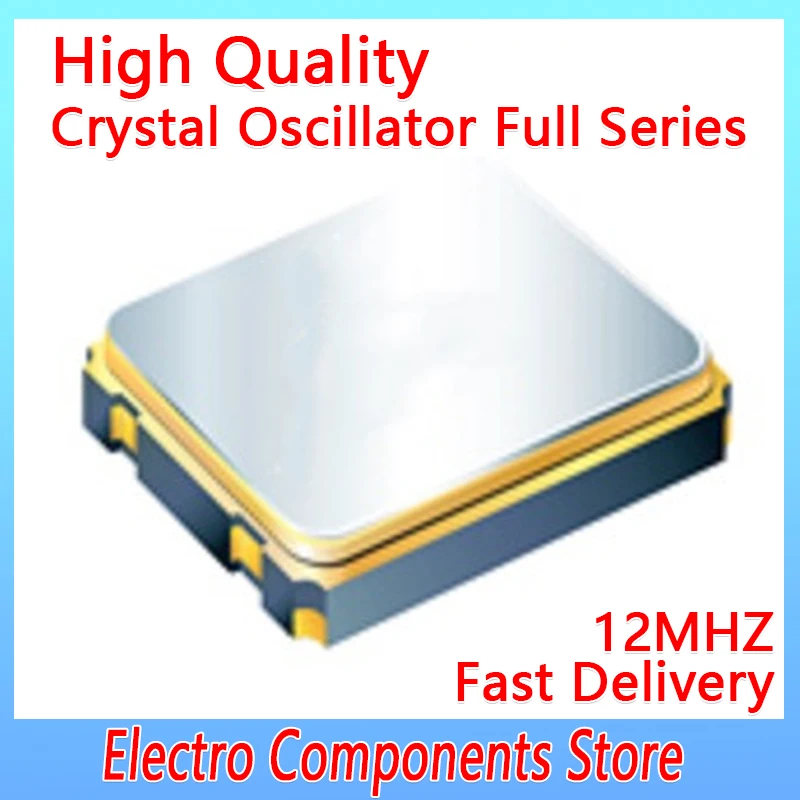 5PCS 12MHz 3.2x2.5 3225 Active SMD Quartz Crystal Oscillator 4Pin 3.2*2.5mm Ultra Small SMD Seam Sealed Crystal Oscillator Units