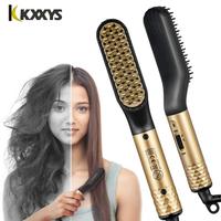 Beard Straightener Multifunctional Hair Comb Brush Electric Quick Heating Hair Straightening Iron Hair Styling Tool Hot Comb