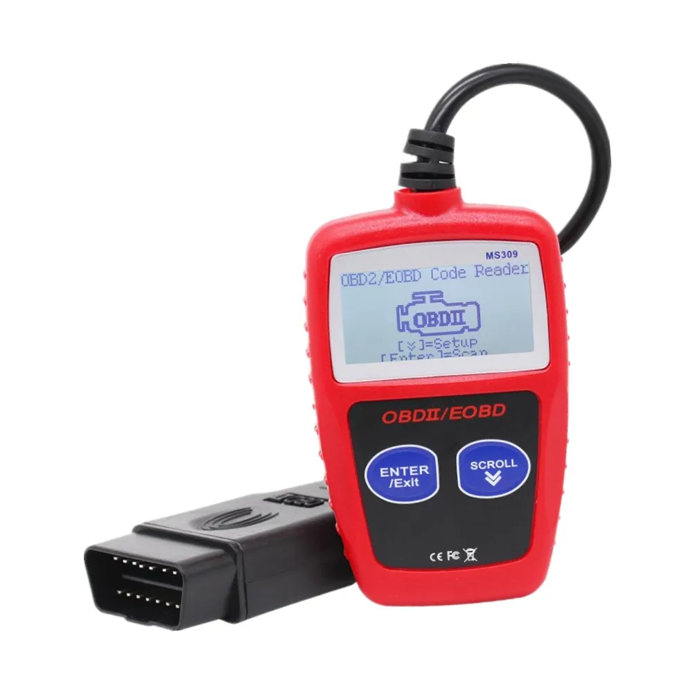 Car MS309 OBDII/EOBD OBD2 Car Scanner MS 309 Code Reader Auto Diagnostic Tool OBD2 Engine View Freeze Frame Data Display Monitor