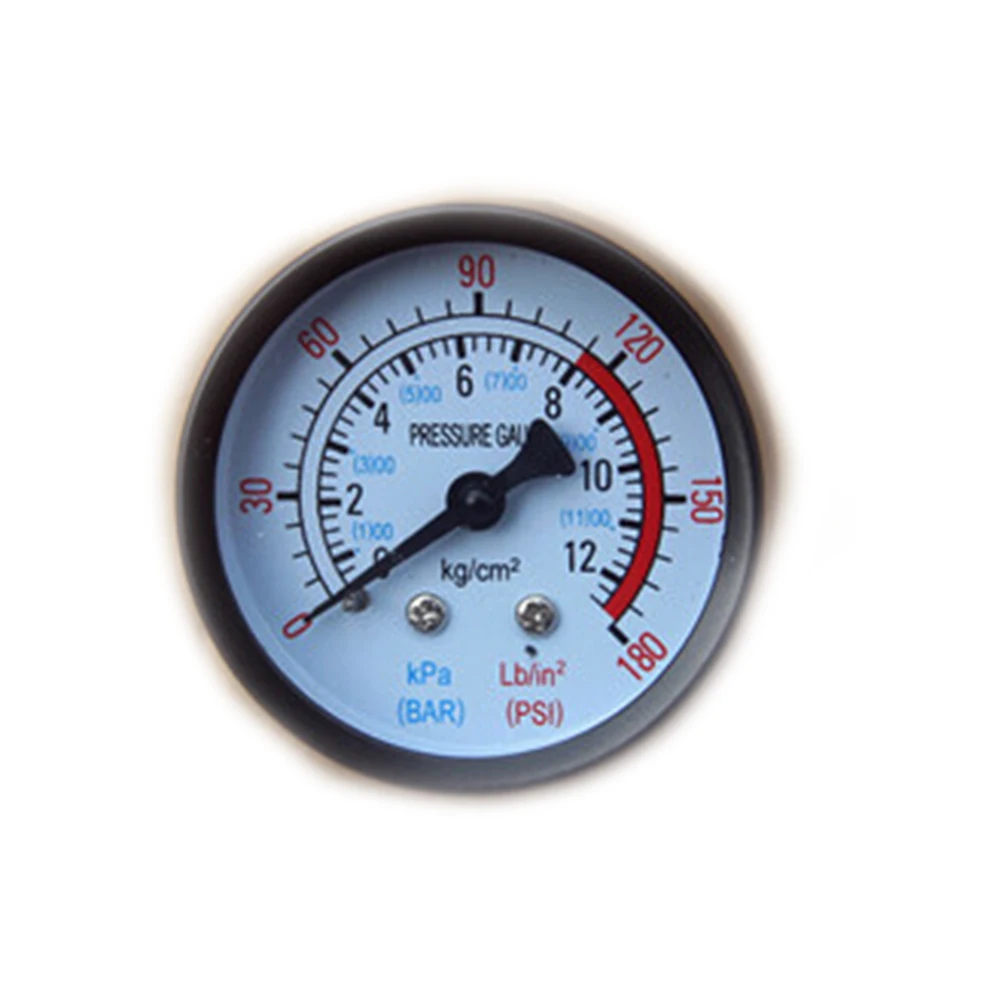 1PC Hot Selling Air Compressor Pneumatic Hydraulic Fluid Pressure Gauge 0-12Bar / 0-180PSI