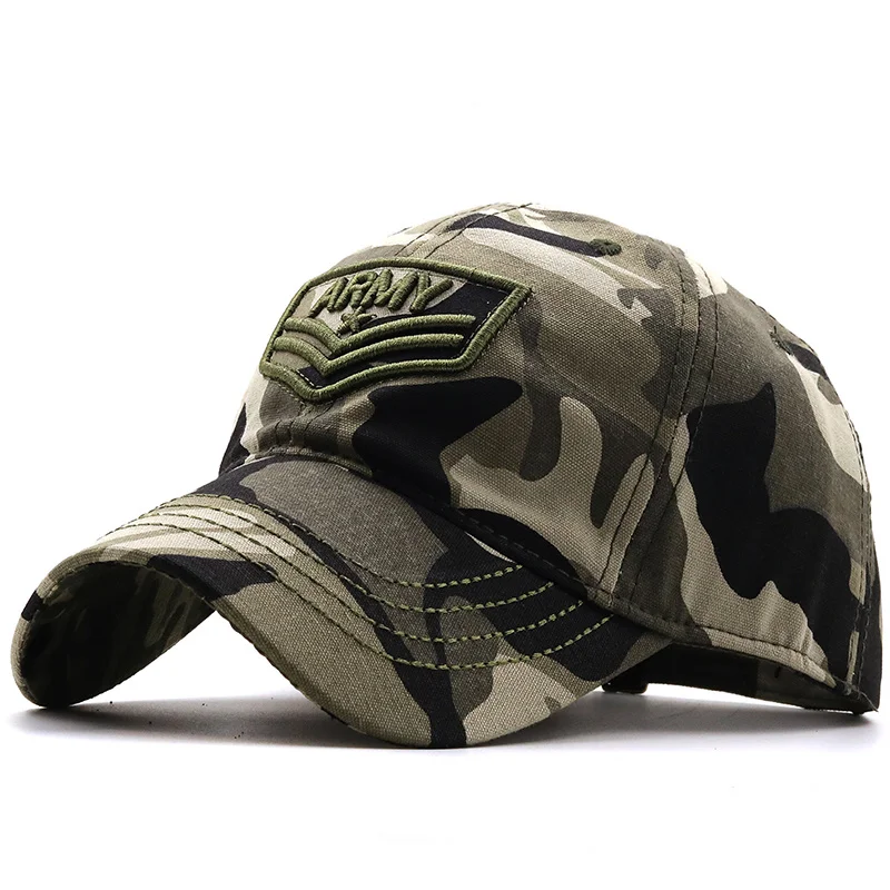 Simple Camo Baseball Cap Fishing Caps Men Outdoor Hunting Camouflage Jungle Hat Airsoft Tactical Hiking Casquette Hats