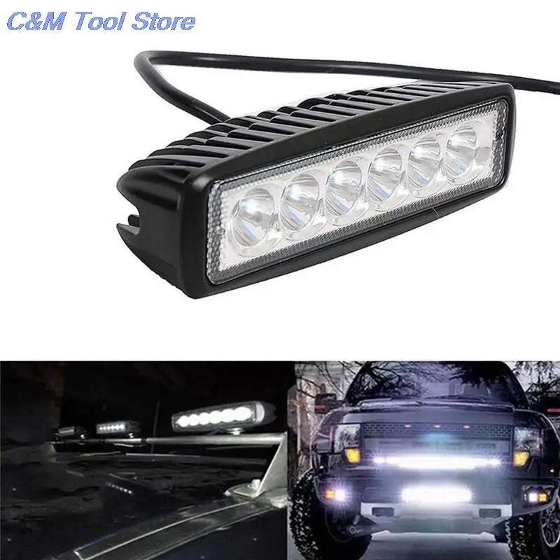 Universal Car Flood Lamp Driving Fog Offroad LED Work Car Light 18W 12V LED 4WD led beams Work Light Bar Spotlight