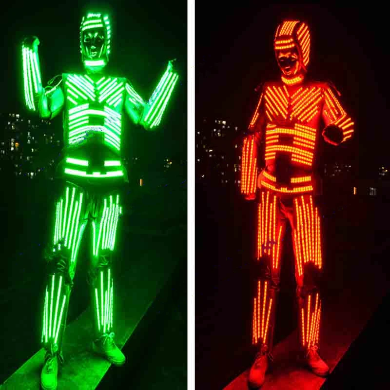 

LED lighting LED lumious kryoman robot costumes suits on stage night club circus theatre