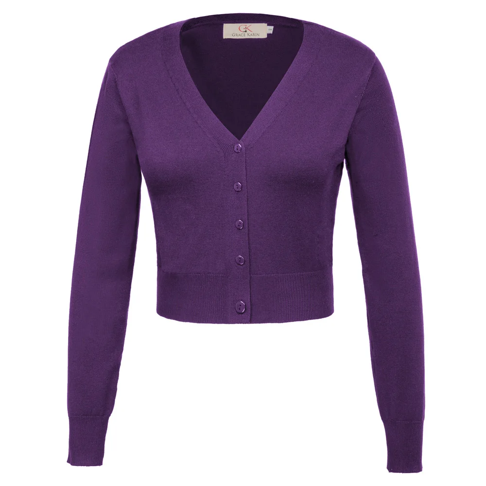 Maglieria a maniche lunghe in cotone con scollo a v a manica a nove punte femminile bottoni Cardigan a maglia bottoni Decor top da donna in cotone