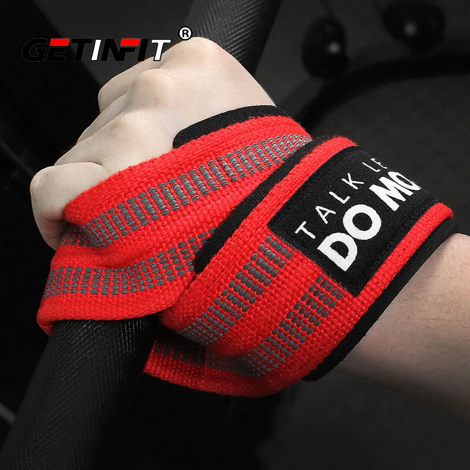 Getinfit 1 Pair Figure 8 Weight Lifting Straps Weightlifting Powerlifting Sport Gym Fitness Bodybuilding Barbell Wrist Support