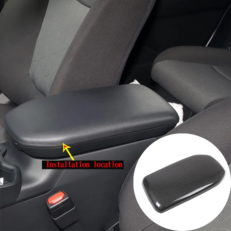 

Car Styling Car Armrest Box Storage Cover trim For Toyota RAV4 2020-2022 ABS Armrest Box Protective Cover Car Decoration