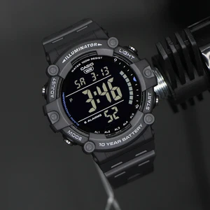 Men's Waterproof Military Casio, 100m Top Set, Digital Sport Quartz, ten years of electricity, AE-1500WH-8B 12 Main Sales Casio Men's Watch - №8