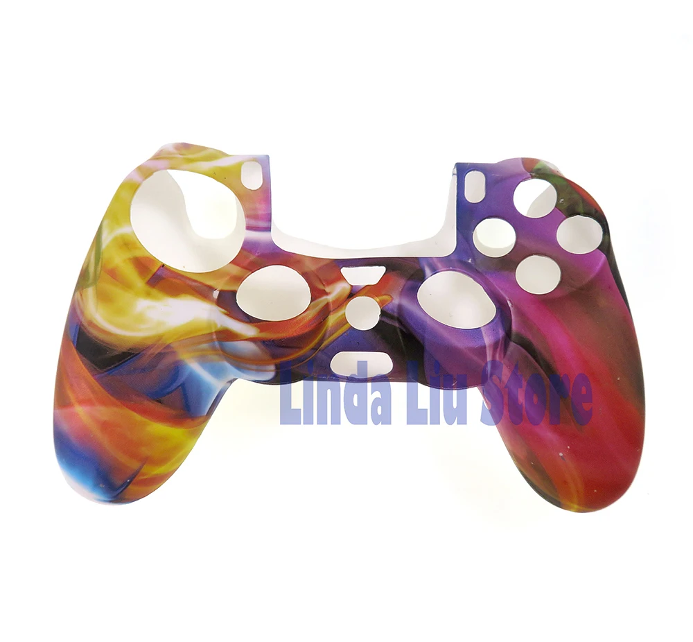 PS4 PS4 프로 게임 컨트롤러에 대 한 10pcs 다채로운 비 슬립 부드러운 실리콘 보호 피부 커버 케이스 뜨거운 판매