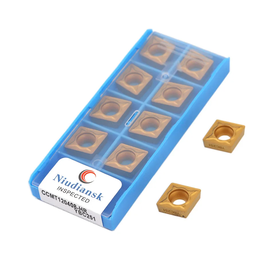 Lama interna di taglio dell'utensile di tornitura del foro degli utensili del tornio di CNC dell'inserzione del carburo di CCMT120408-53 HR YBC251 YBC252, acciaio