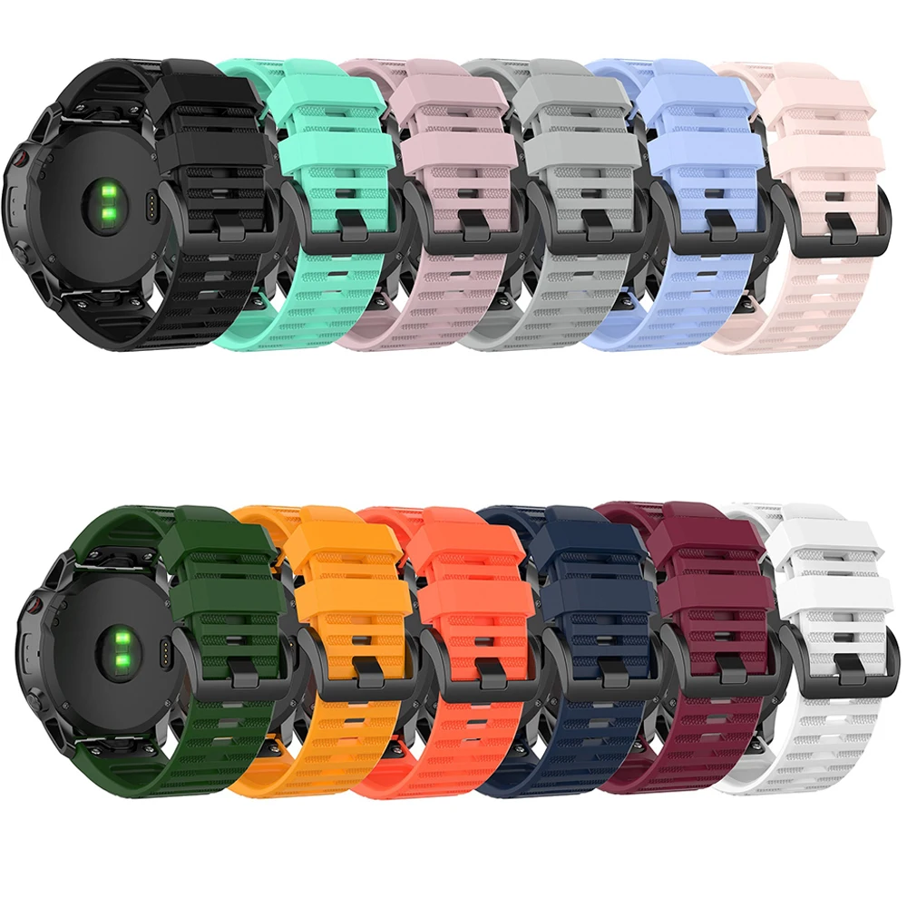 22 26mm WatchBand Strap For Garmin Fenix 7X 6X 6 PRO Fenix 5X 5 3 3 HR 945 935 Easyfit sport Silicone Wriststrap Quick Release