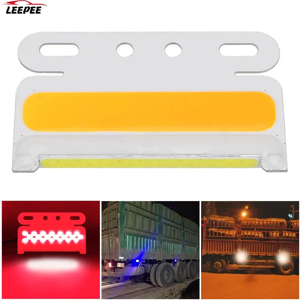 10pcs 24V COB LED Truck Turn Signal Side Marker Lights Trailer Lateral Position Brake Rear Fog Warning Lamps RGB Car Accessories