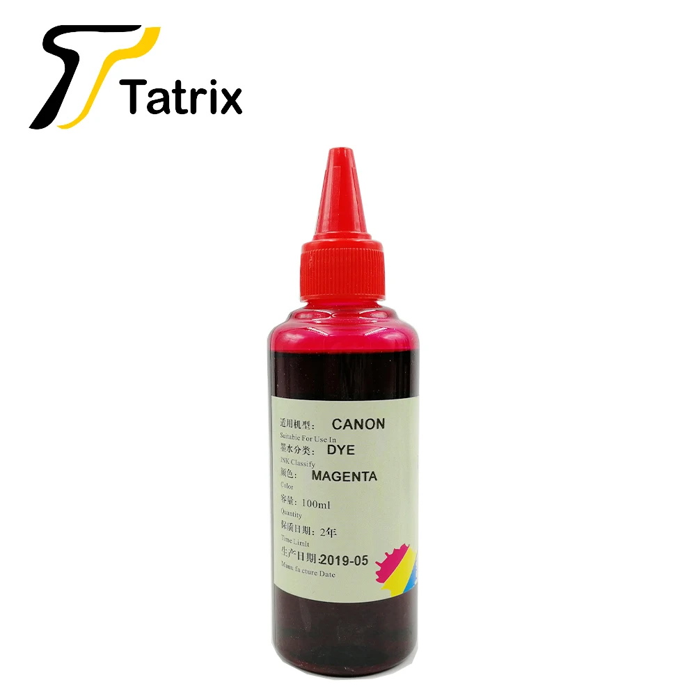 Imagem -05 - Tatrix Canon Série Recarga Tinta para Cartuchos Canon Tinta da Foto da Tinta da Tintura para Canon Desktop Impressora Tudo-em-um. 100ml pela Cor