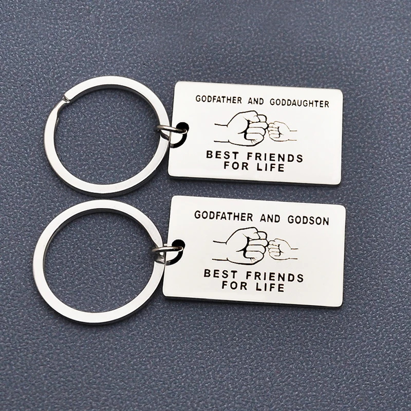 Godfather Gifts from Godchild, Godson ,Goddaughter,Godfather Proposal Keychain ,Best Friends for Life Family Gift Keychain