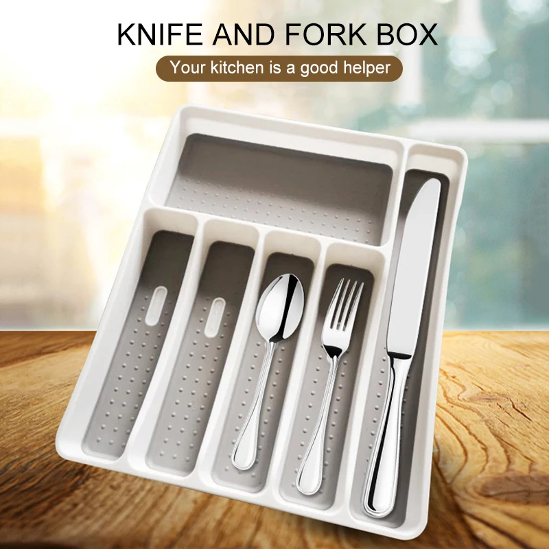 

Knife Fork Storage Box Organizer Box Trays Home Office Storage Kitchen Bathroom Closet Desk Box Drawer Organization Tray Cutlery