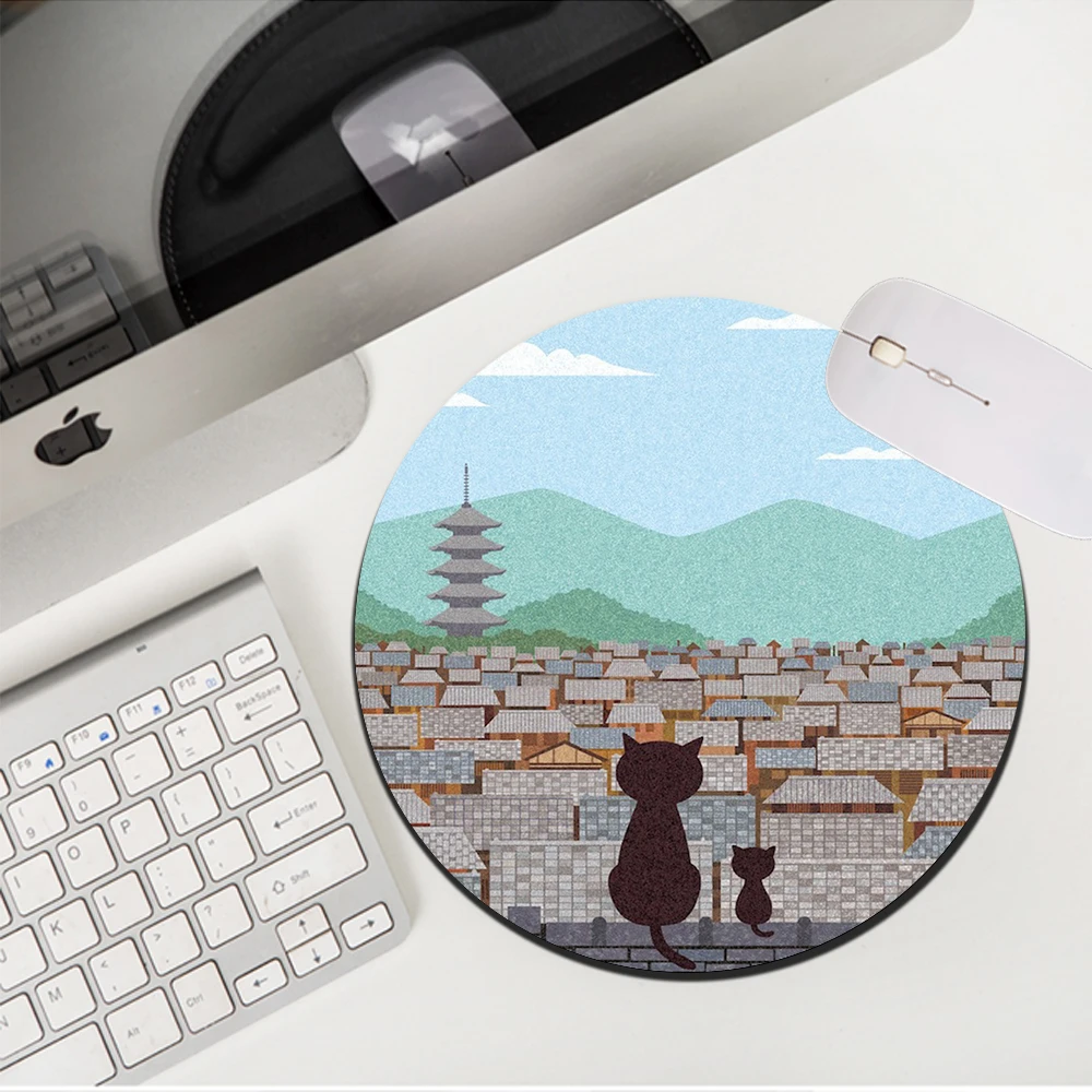 MRGLZY Cartoon Cats Drop Shipping 20X20/22X22CM Mouse Pad PC Gaming Accessories Kawaii Small MousePad Carpet Rug Rubber Desk Mat