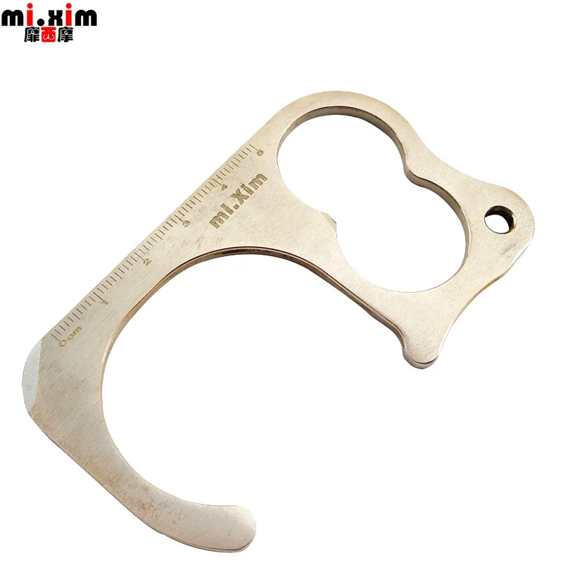

Elevator Button Contactless Tool Safety Door Handle Brass Key Grip Safety Protection Isolation No-Touch Anti-bacteria Opener