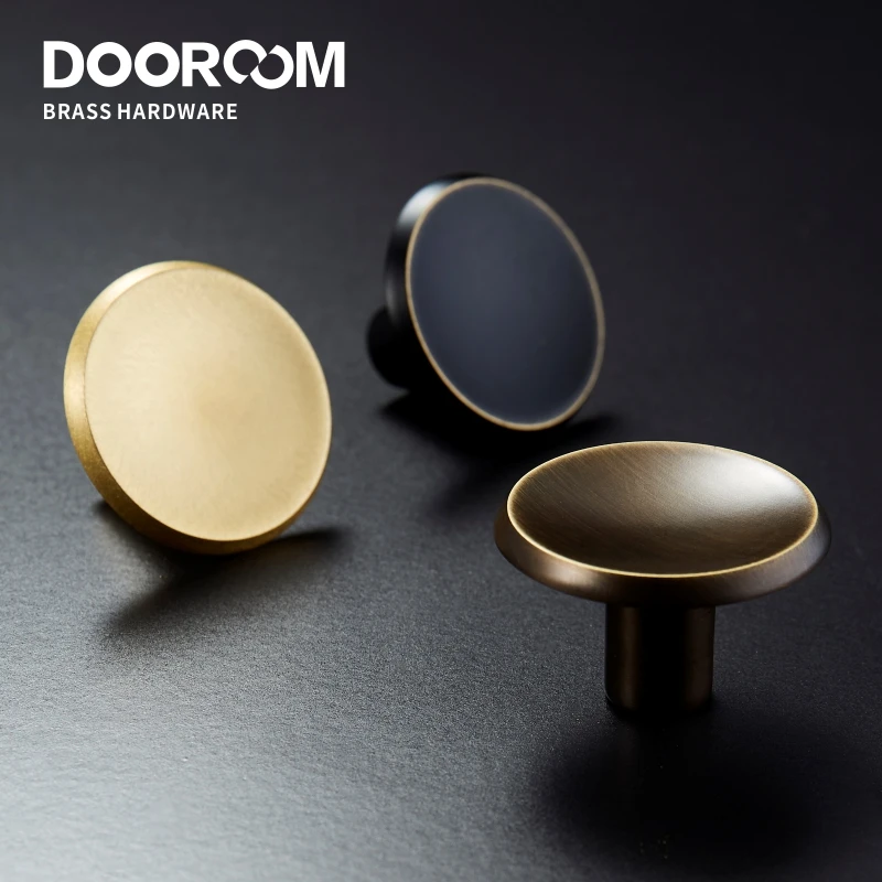 Dooroom-새로운 솔리드 황동 가구 손잡이, 편안한 캐비닛 도어 옷장, 드레서, 서랍은 미국 농촌 손잡이를 당깁니다