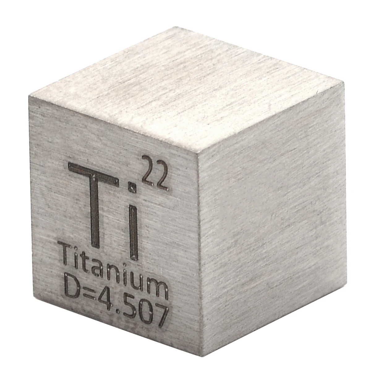 1Pcs High Purity Titanium Ti Metal Carved Element Periodic Table 10x10x10mm Cube For Collection Class Teaching Supplies