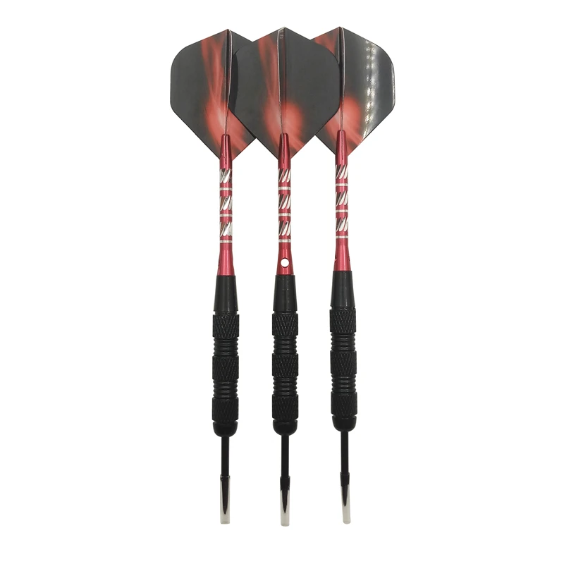 Darts 3Pcs New Steel Tip Darts 20g Professional Sports Steel Pointed Darts Red Aluminium Alloy Dart Shafts Flight Dardos