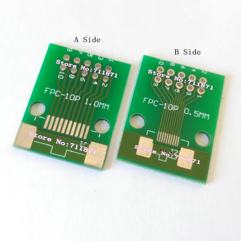 Schweißbar 0,5 1,0 Pitch 10 P 10Pin DIP FFC FPC Adapter connecter Gewohnheit geschweißte 10 Pin 10 P Schweißbar DIP FPC FFC Stecker Adapter