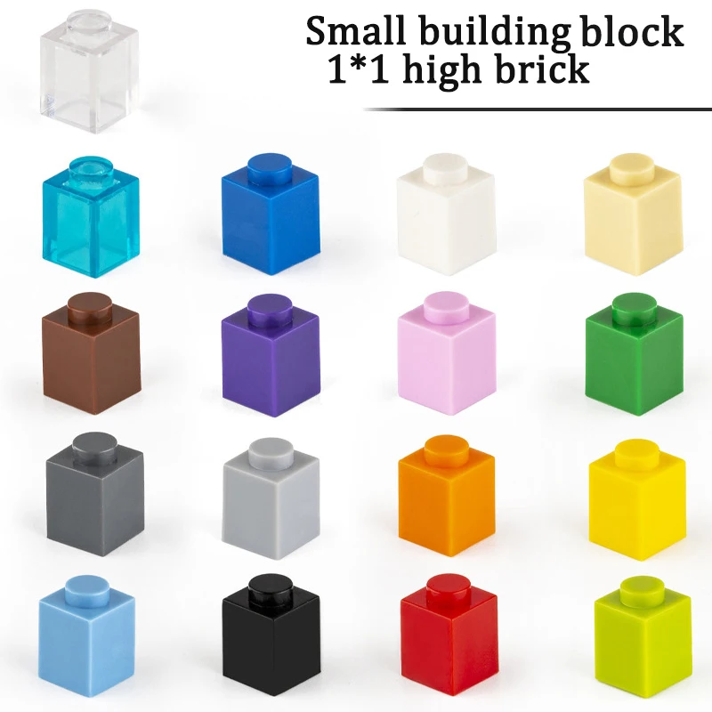 

DIY Building Blocks Thick Figures Bricks 1x1 Dots Educational Creative Compatible With 3005 Plastic Toys for Children 0.1 KG